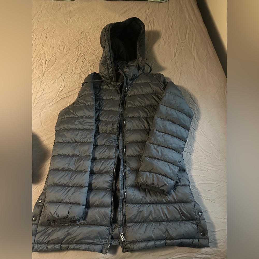 Zara black light puffer jacket size L